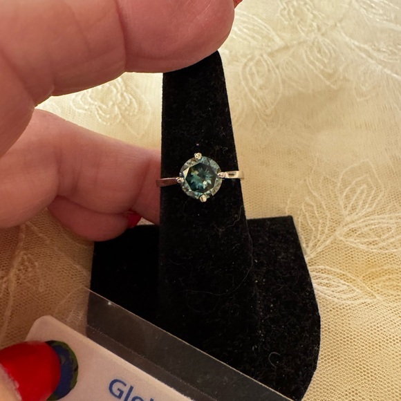 Genuine Blue Diamond 1.65 carats set in Sterling silver - Picture 10 of 12